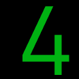 Bold green numeral on dark backdrop