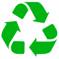 Eco-friendly recycling icon