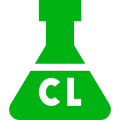 CL logo on green flask image