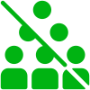 Green group with diagonal line symbol
