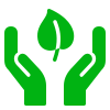 Eco-friendly symbol with green leaf