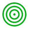 Target-like green circles design