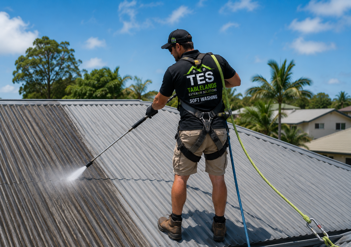 Colour Bond roof clean