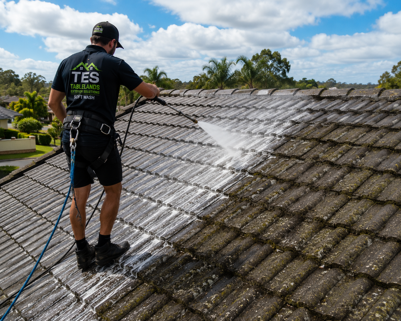 softwash roof